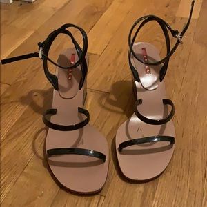 Gently worn Strappy Prada Wedges